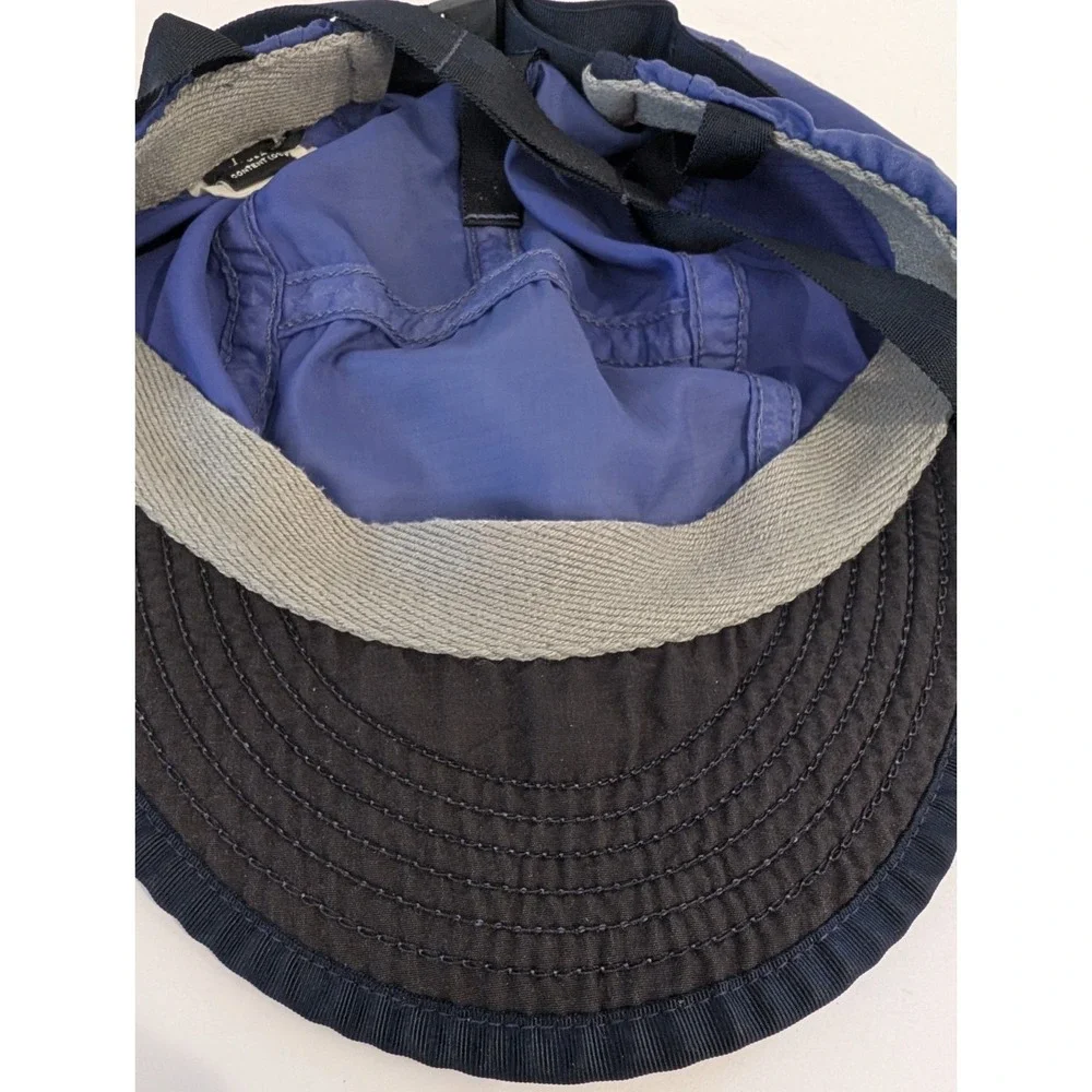 Vintage 90's Patagonia USA Made Blue Cycling Cap Chin Strap Size L Duck Bill Hat